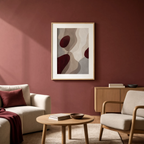 Burgundy Abstract Fields Series II | Contemporary Abstract Art Print