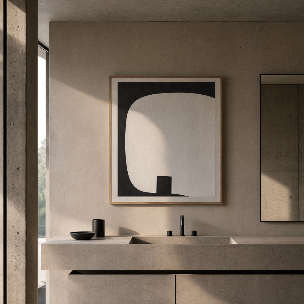 Monochrome Silhouette | Minimalist Figurative Wall Art Print