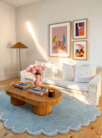 Set of 3 Modern Abstract & Lifestyle Wall Art Prints – Coffee Table, Spectrum Shapes & Picnic Scene