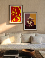 Set of 2 Wall Art Prints | Plum Hat Portrait & Berlin Street Style