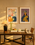 Set of 2 Black Woman Folklore Cowgirl & Hilma af Klint Prints | Contemporary Wall Art Set