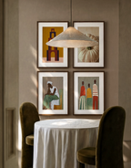 Set of 4 Pumpkin View, Figures Study II, Elegant Seated Lady & Arch Totem Study II | Contemporary Botanical, Figurative & Abstract Wall Art Prints
