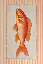 Coastal Minimalist Wall Art Set of 2 – Sunlit Shores & Warm Tones Fish Prints