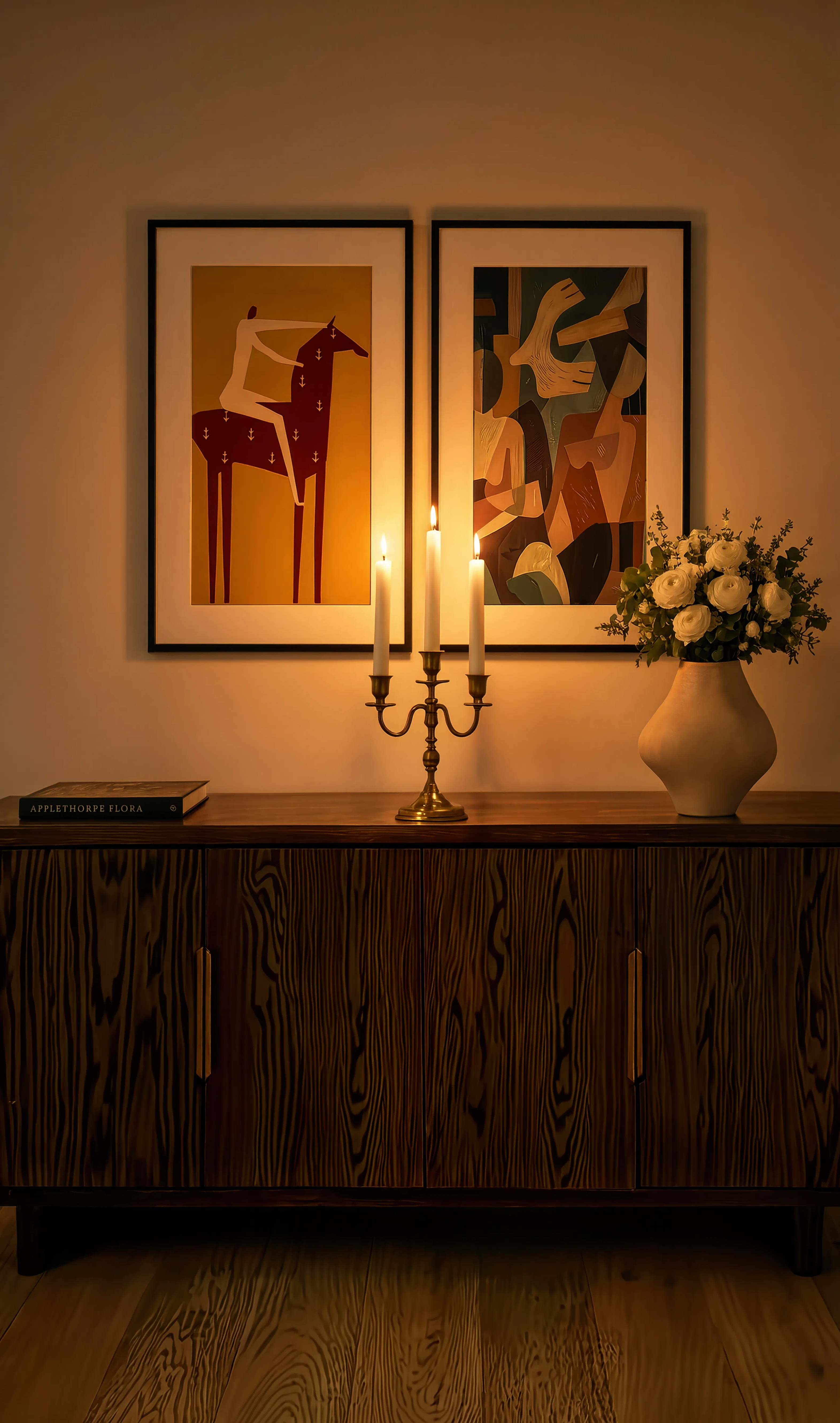 Set of 2 Elegant Art Prints – Chic Contours & Majestic Trot Gallery Set