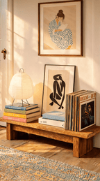 Set of 2 Serene Figure Painting & Black and White Matisse Inspired Contemporary Woman Shape | Contemporary Figurative & Line Art Wall Art