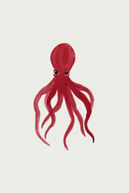 Illustrated Octopus Watercolour Print