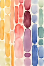 Set of 2 Colourful Watercolor Shapes – Vibrant Abstract Wall Art Prints - Hakyarts