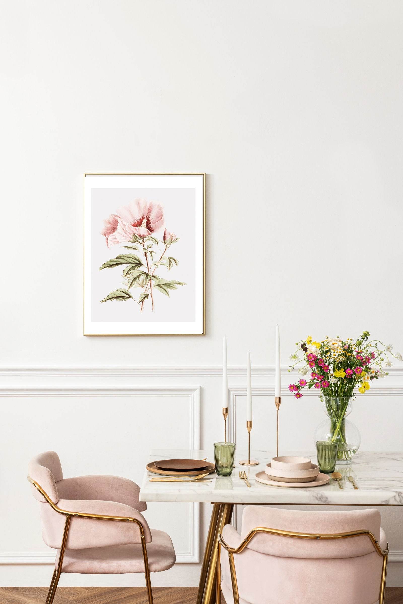 Watercolor Rose Bouquet Art Poster - Hakyarts