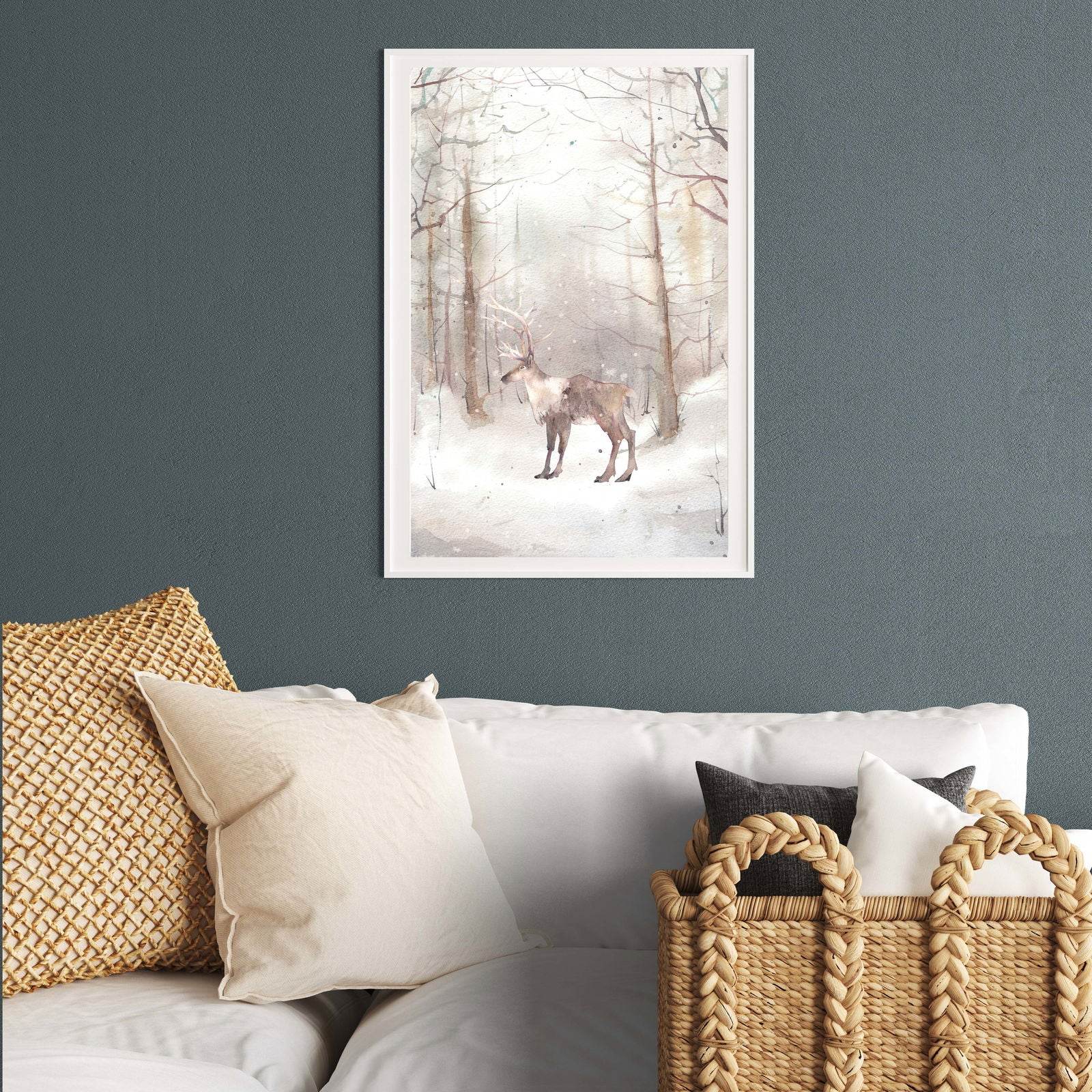 Watercolour Deer Poster - Hakyarts