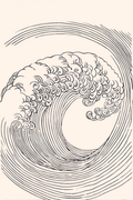 Wave I – Mori Yūzan Art Print