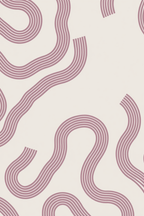 Set of 4 Wavy Line Art Prints – Minimal Abstract Line Wall Decor