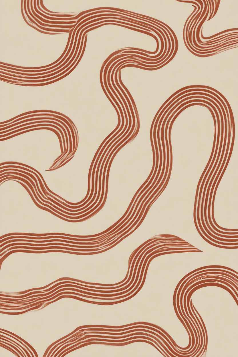 Wavy Line Trio – Set of 3 Minimal Abstract Line Art Prints