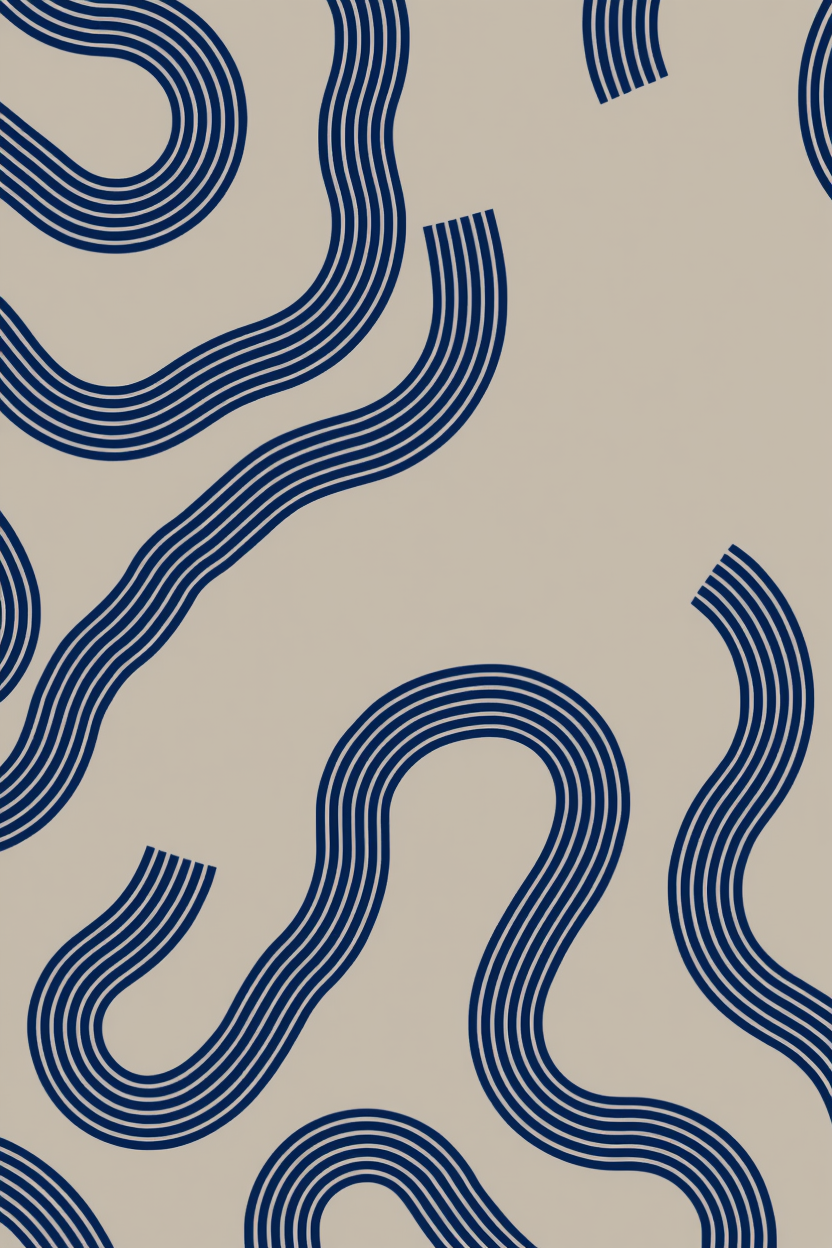 Wavy Line Trio – Set of 3 Minimal Abstract Line Art Prints
