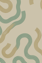 Set of 4 Wavy Line Art Prints – Minimal Abstract Line Wall Decor