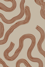 Set of 4 Wavy Line Art Prints – Minimal Abstract Line Wall Decor