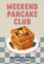 Weekend Waffle Poster | Contemporary Kitchen Wall Art