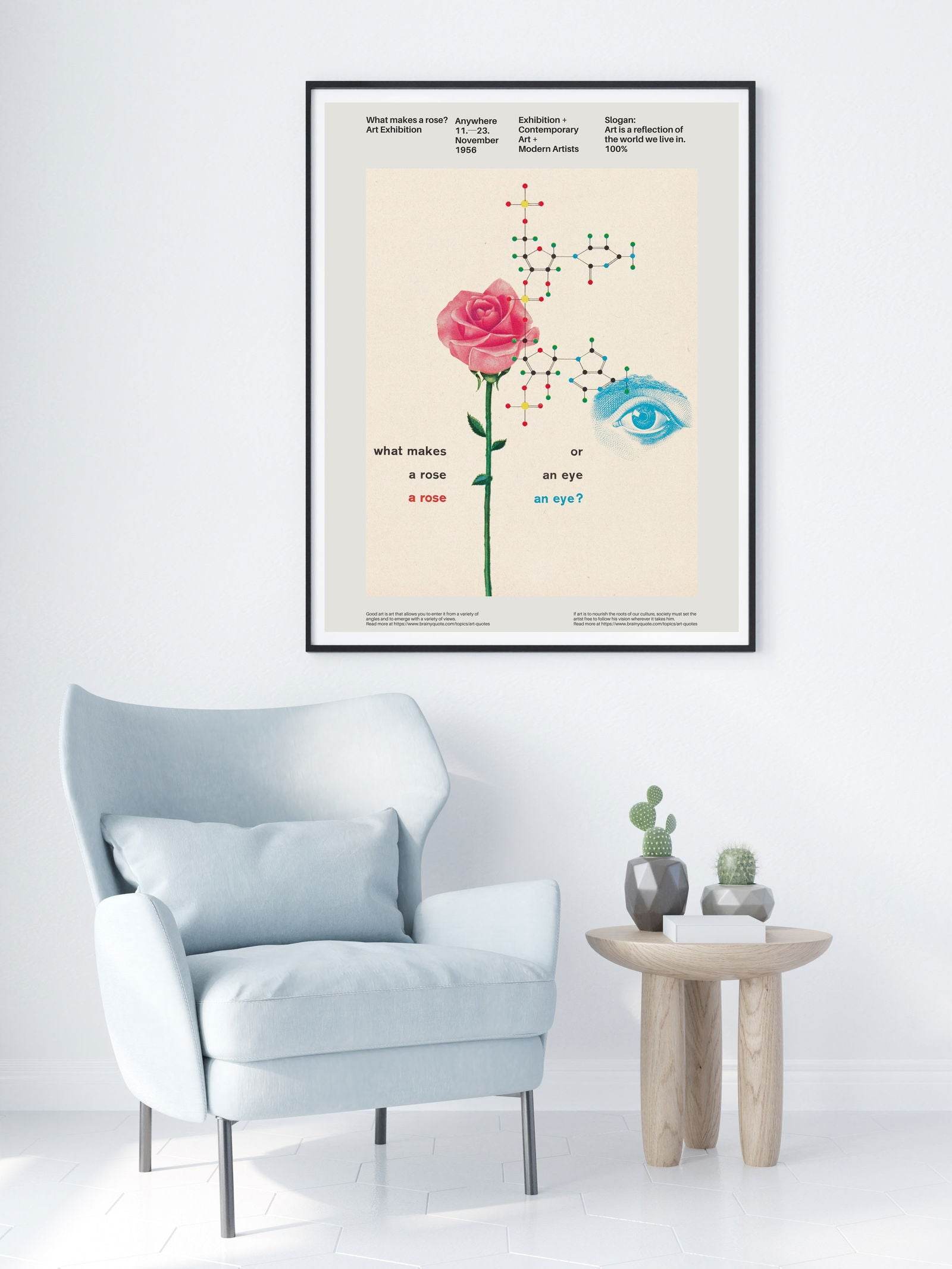 What Makes a Rose ? Art Exhibition Poster - Hakyarts