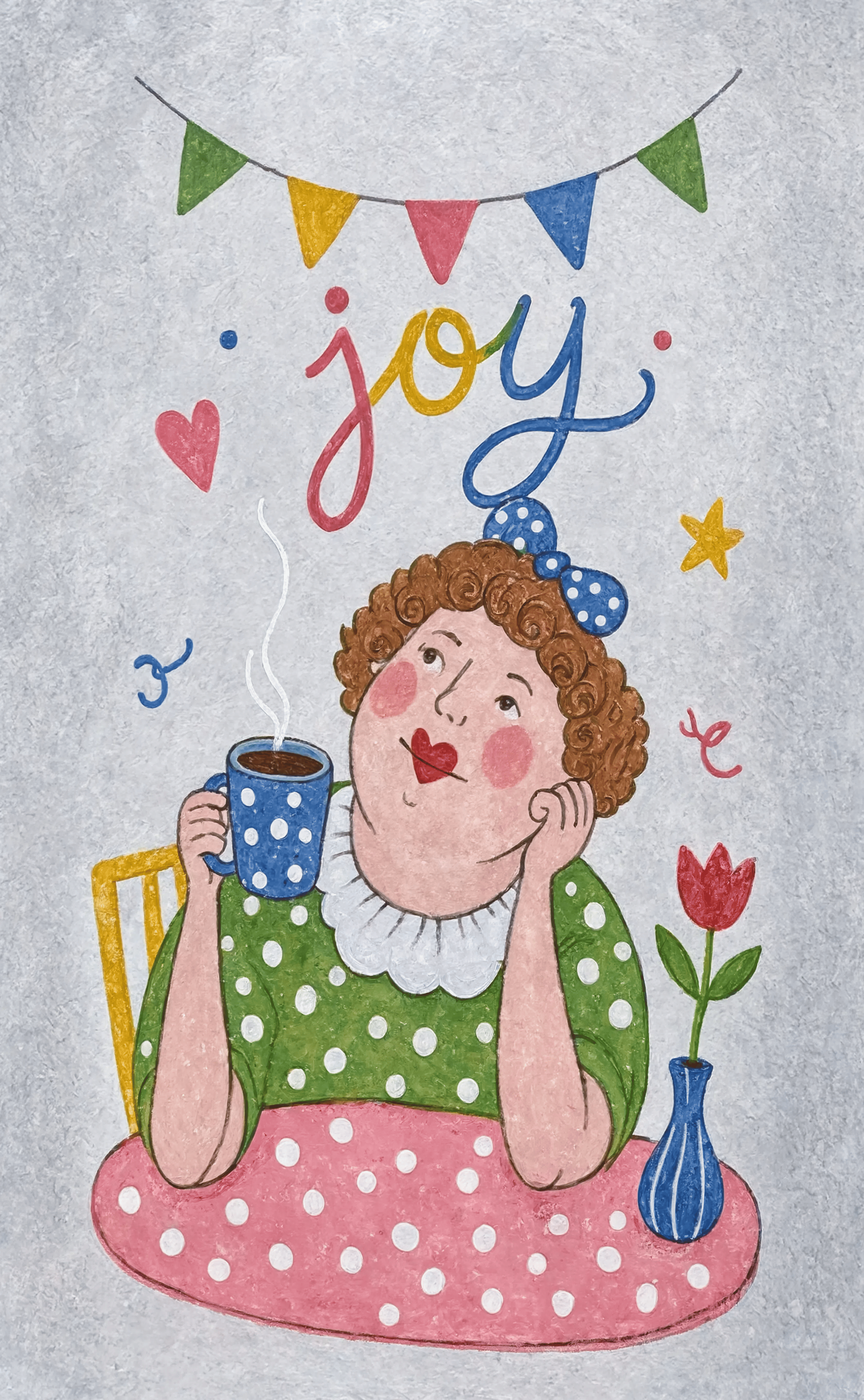 Set of 2 Whimsical Joy & Bold Red & Blue Forms | Contemporary Folk & Abstract Art Prints
