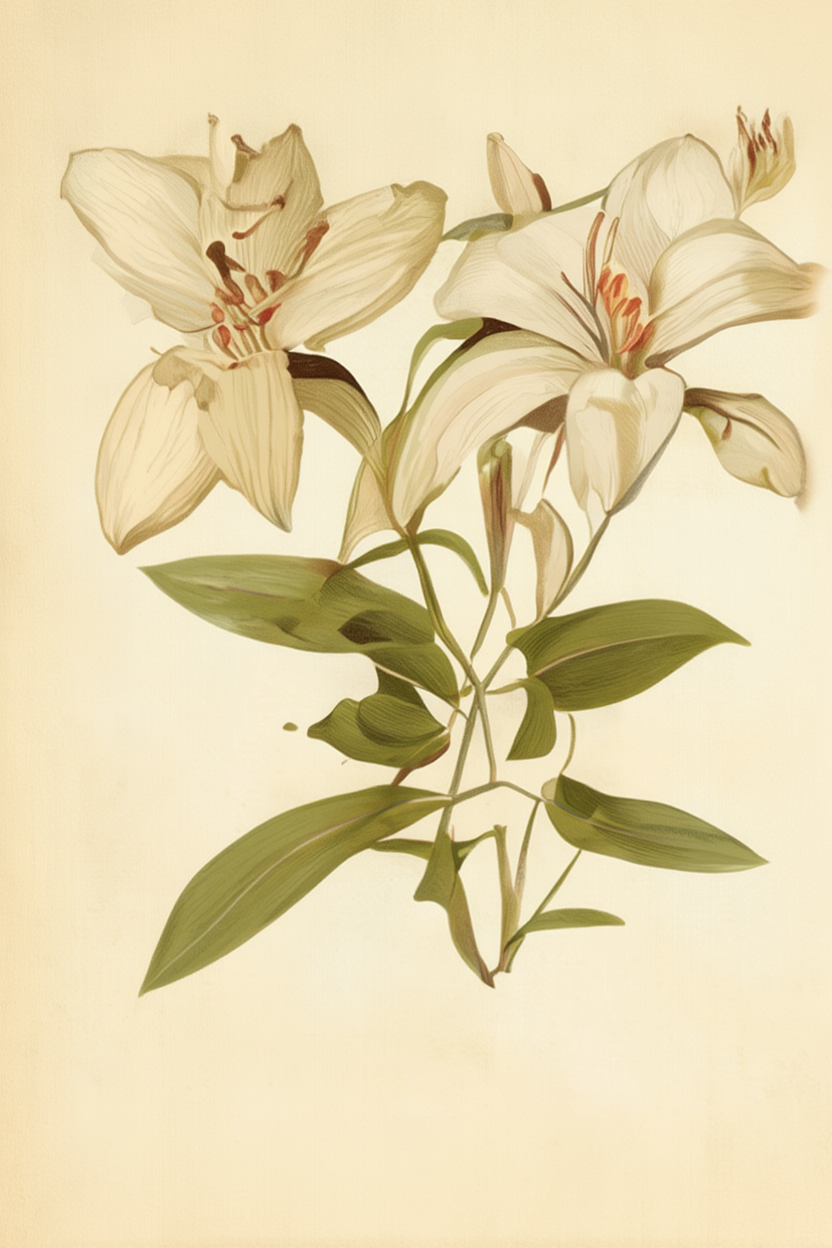 Botanical Grace – Set of 4 Art Prints - Hakyarts