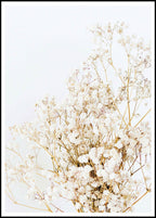 White Floral Design Poster - Hakyarts