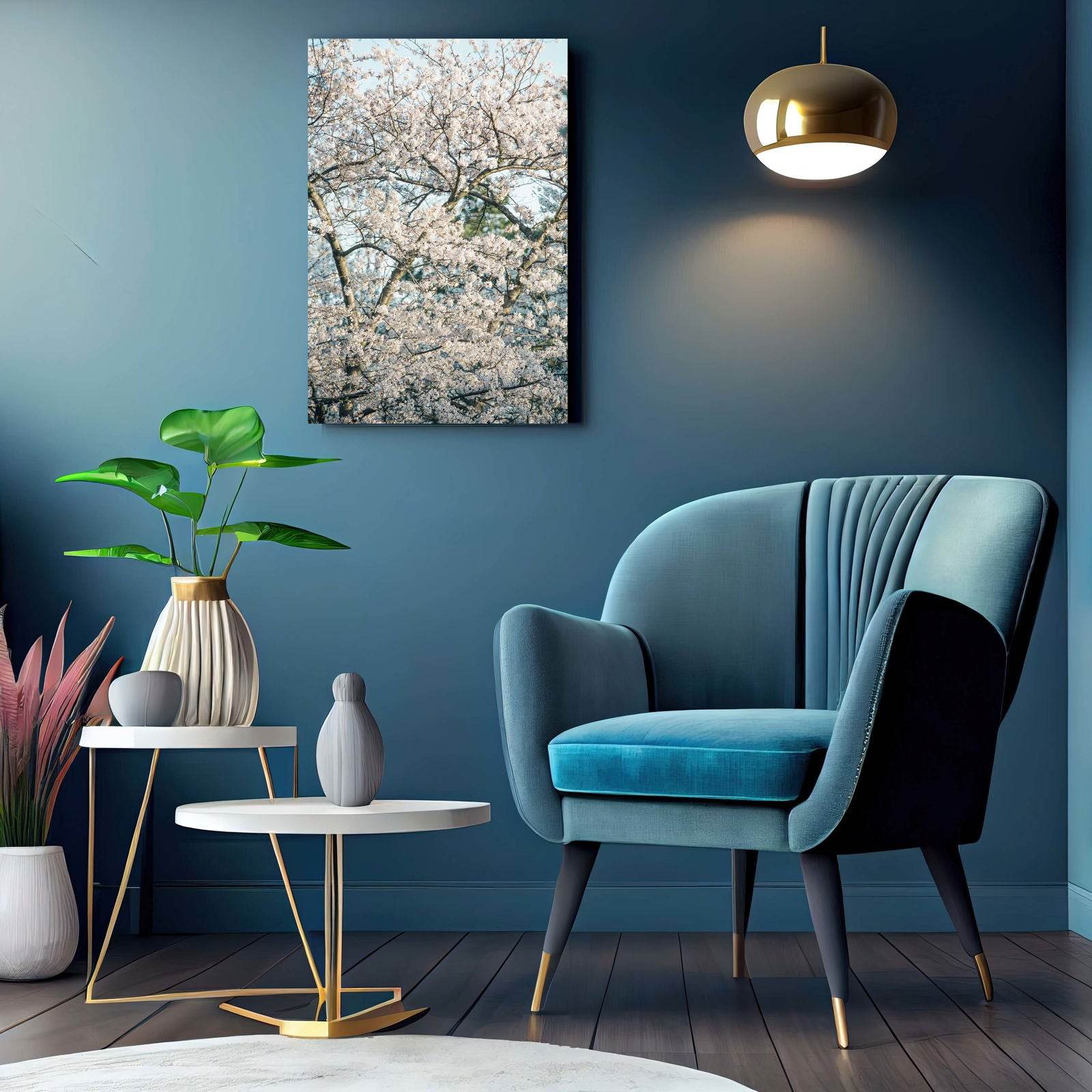 White Spring Blossom Poster - Hakyarts