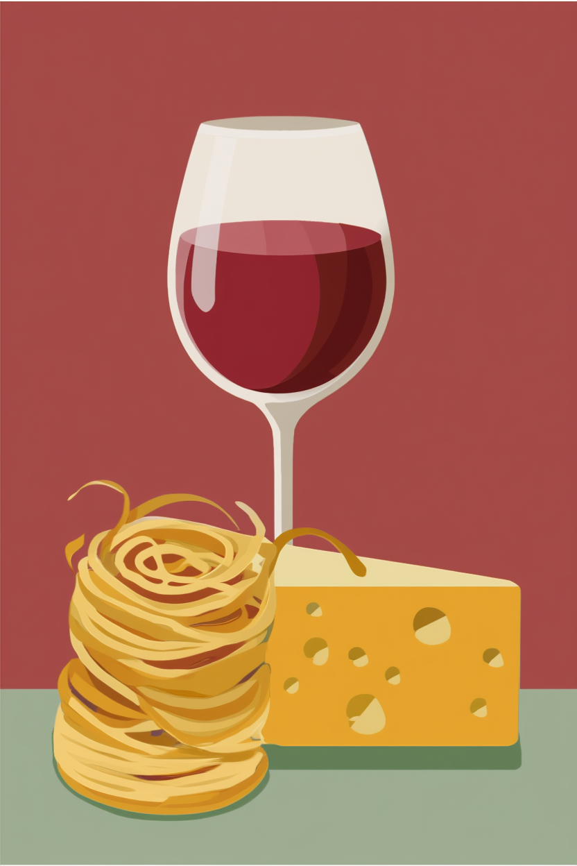 Wine & Cheese Bundle – 3-Piece Art Set - Hakyarts