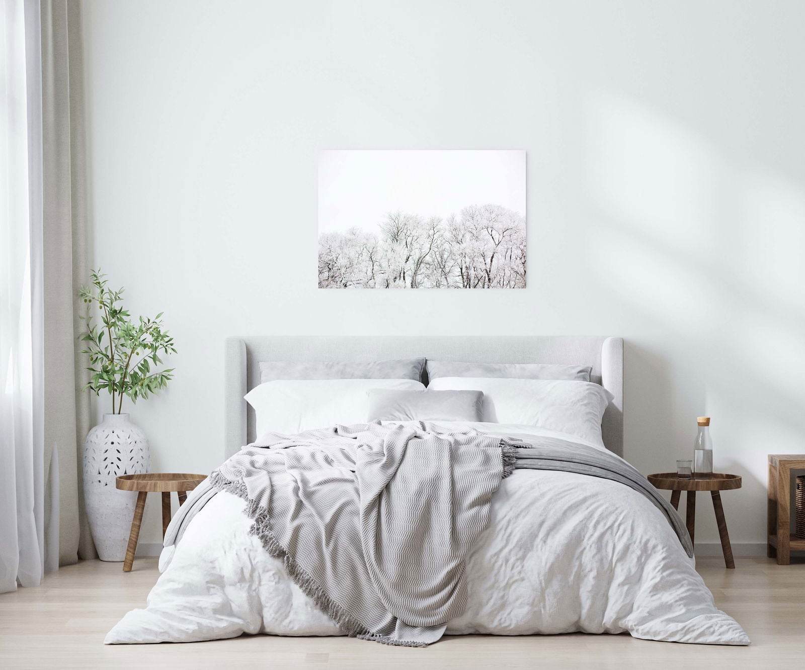 Winter Frozen Leaves Poster - Hakyarts