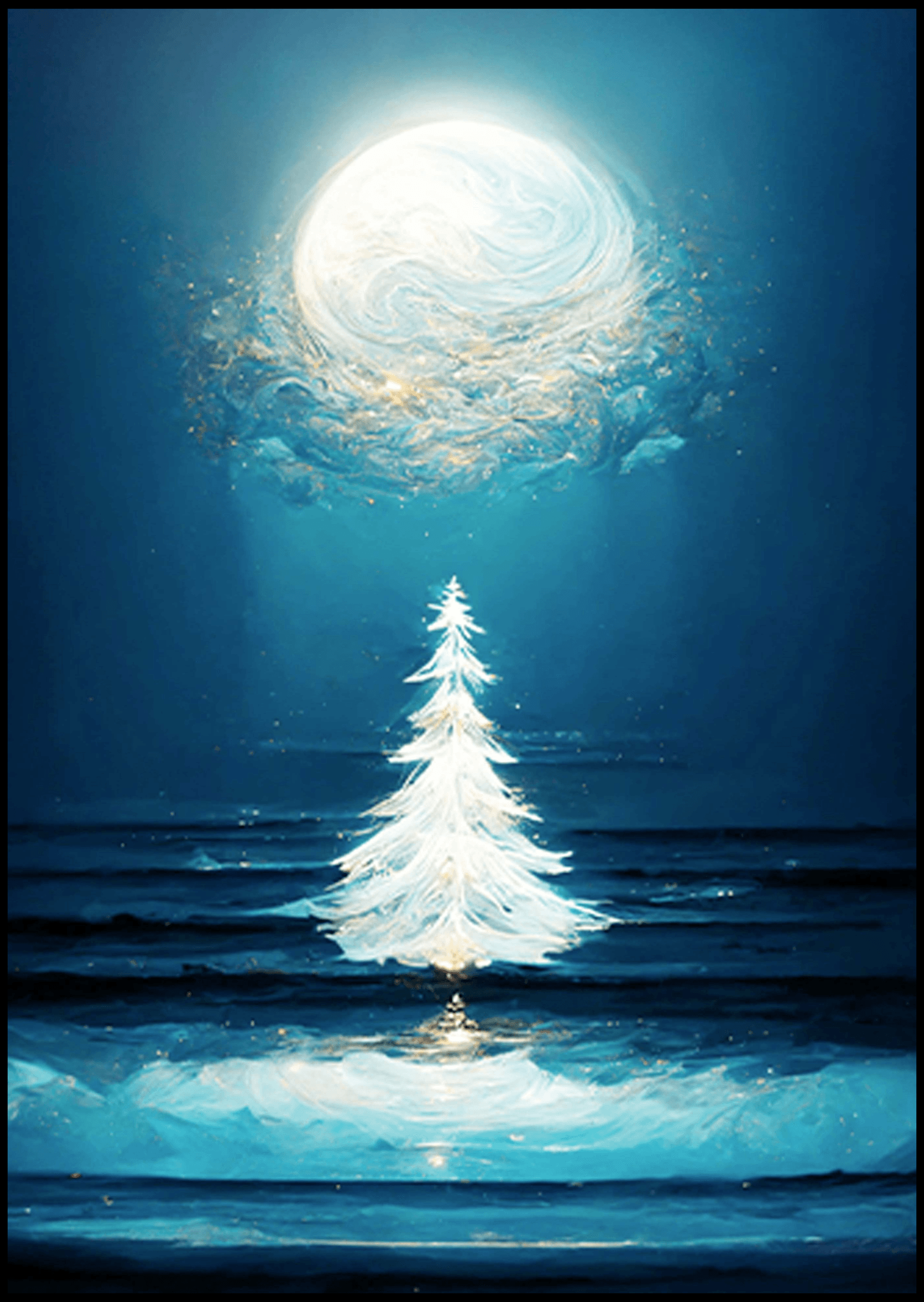 Winter Pine Tree Poster - Hakyarts