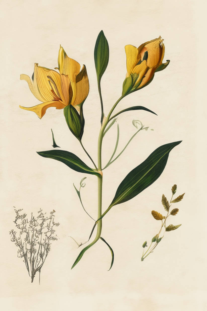 Botanical Grace – Set of 4 Art Prints - Hakyarts