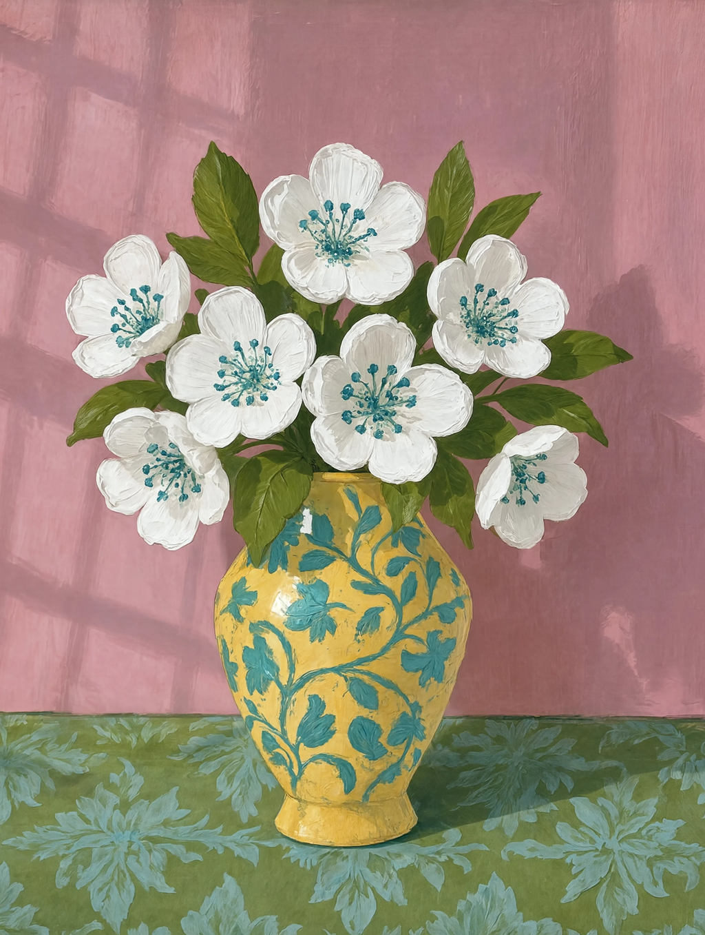 Yellow Vase Still Life II | Modern Still Life Print