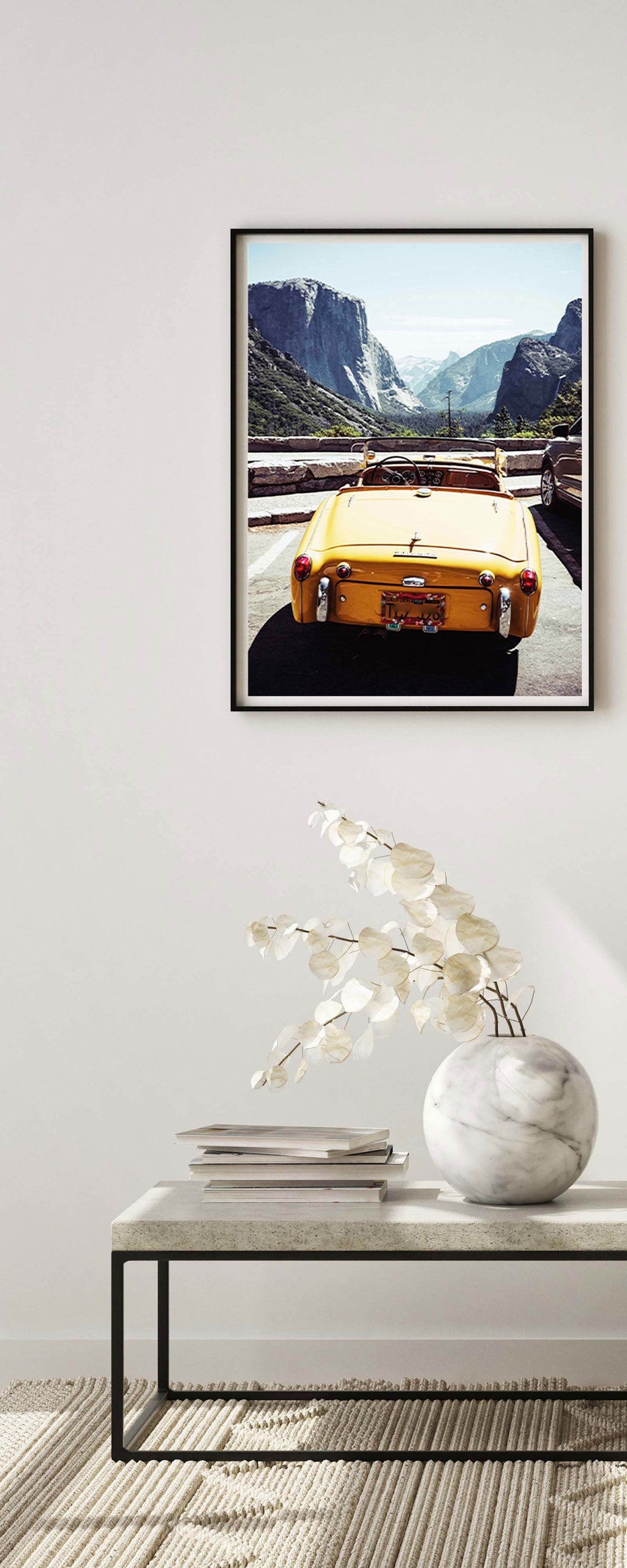 Yellow Car Poster - Hakyarts