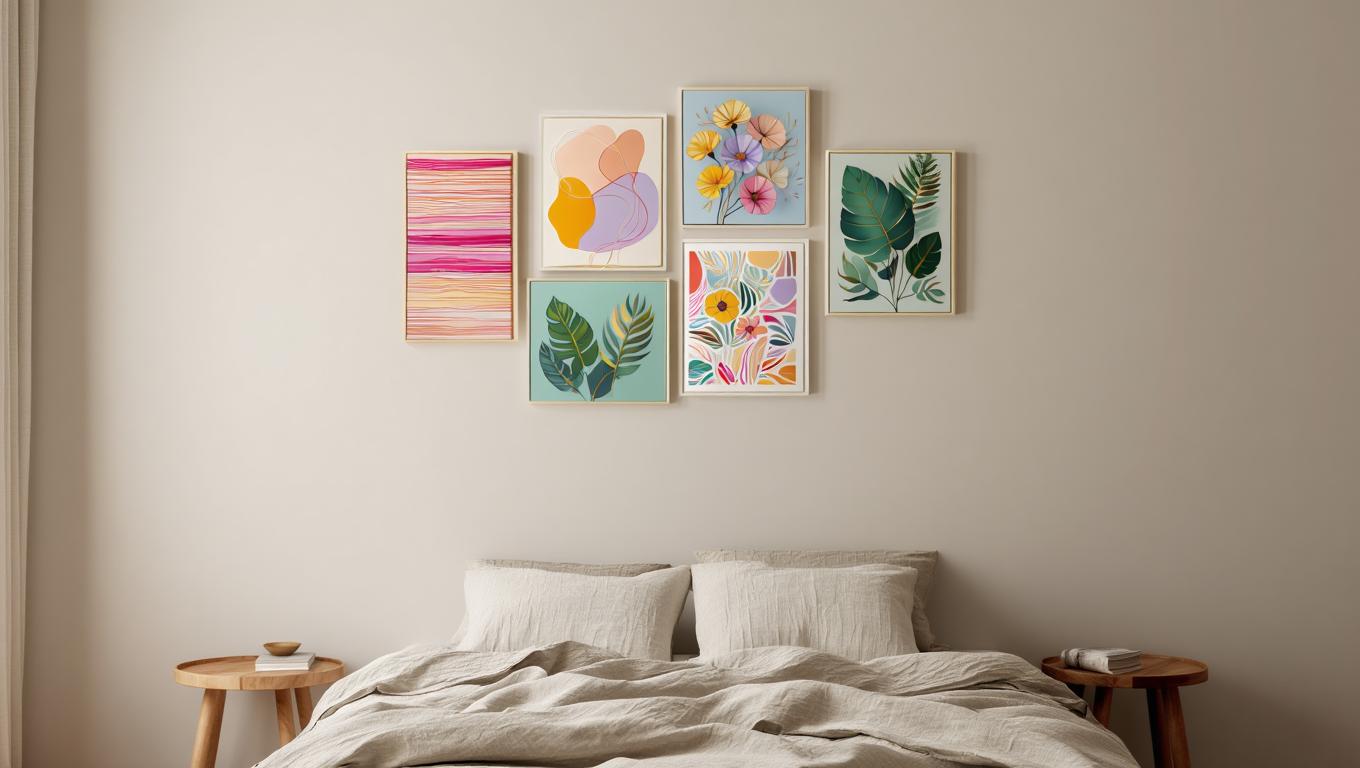 Vibrant Abstract Collection – Set of 6 Colorful Art Prints