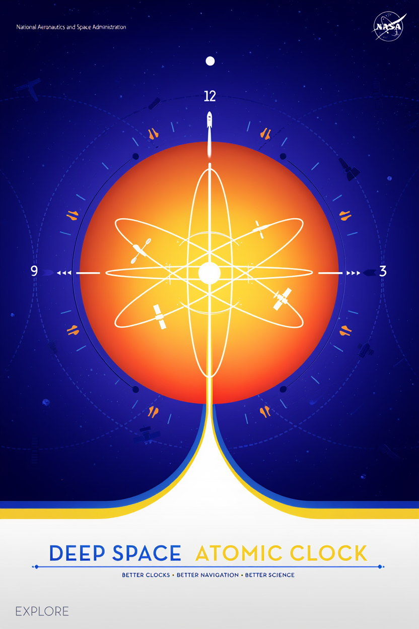 Vintage NASA Space Poster, 1958 – Mid-Century Space Exploration Art Print