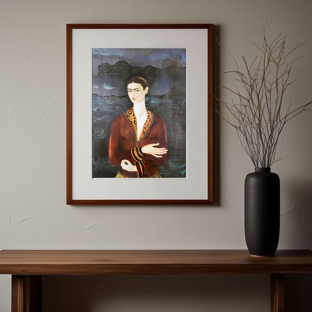 Self Portrait In a Velvet Dress