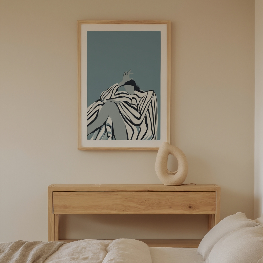 Whispers of the Muse – Abstract Woman Silhouette Poster | Modern Figurative Expression Art