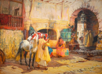 Off for a Ride, Constantine, Algeria by Frederick Bridgman – Orientalist Art Print - Hakyarts