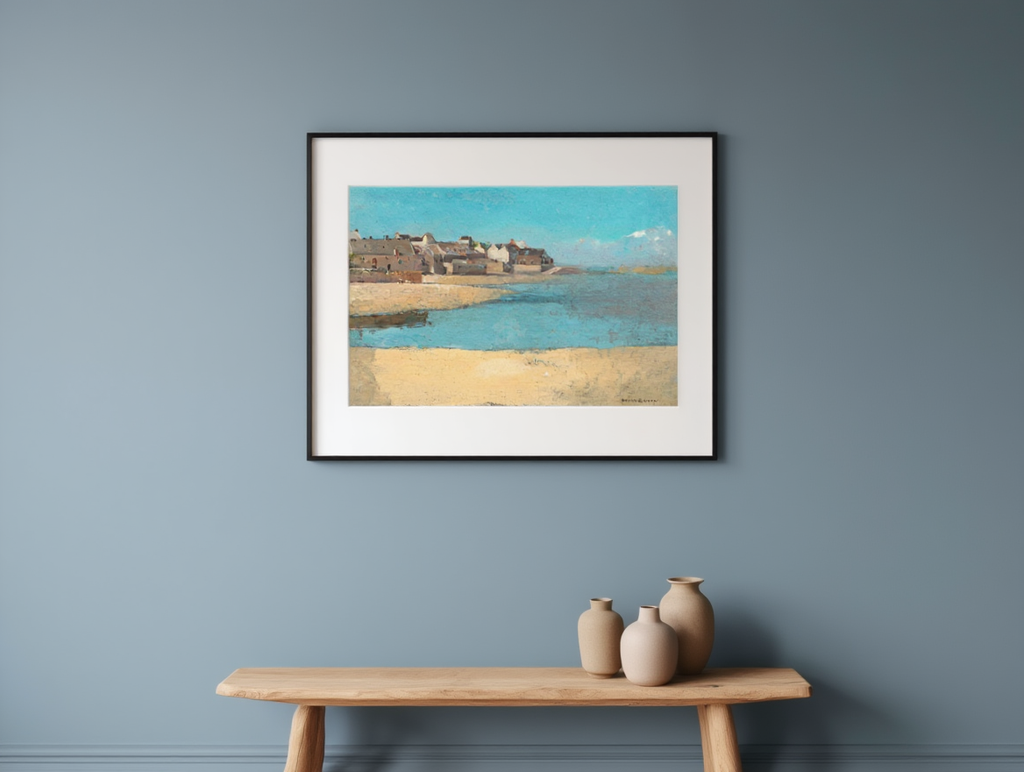 Odilon Redon - Village by the Sea in Brittany