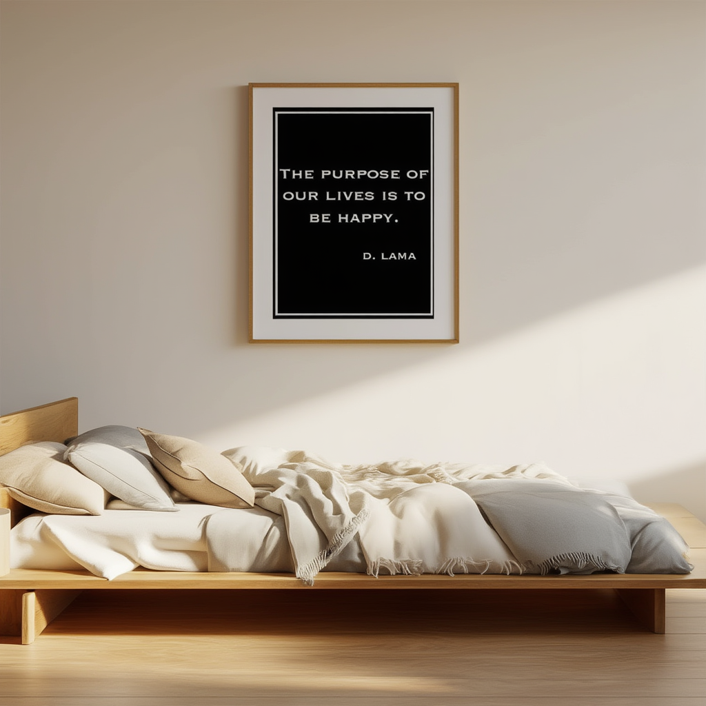 The Purpose Of Our Lives Is To Be Happy Poster