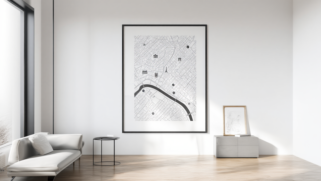 Paris City Map Poster