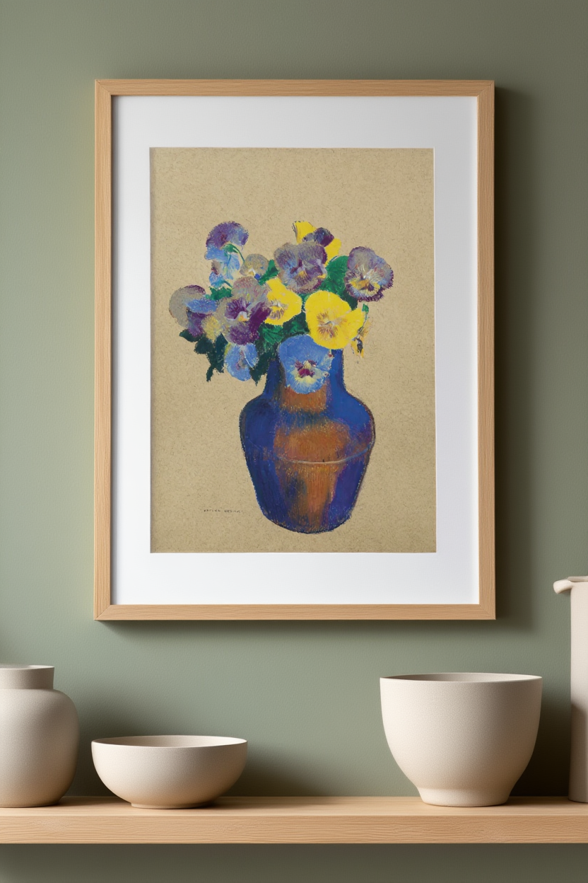 Pensées by Odilon Redon – Symbolist Art Print