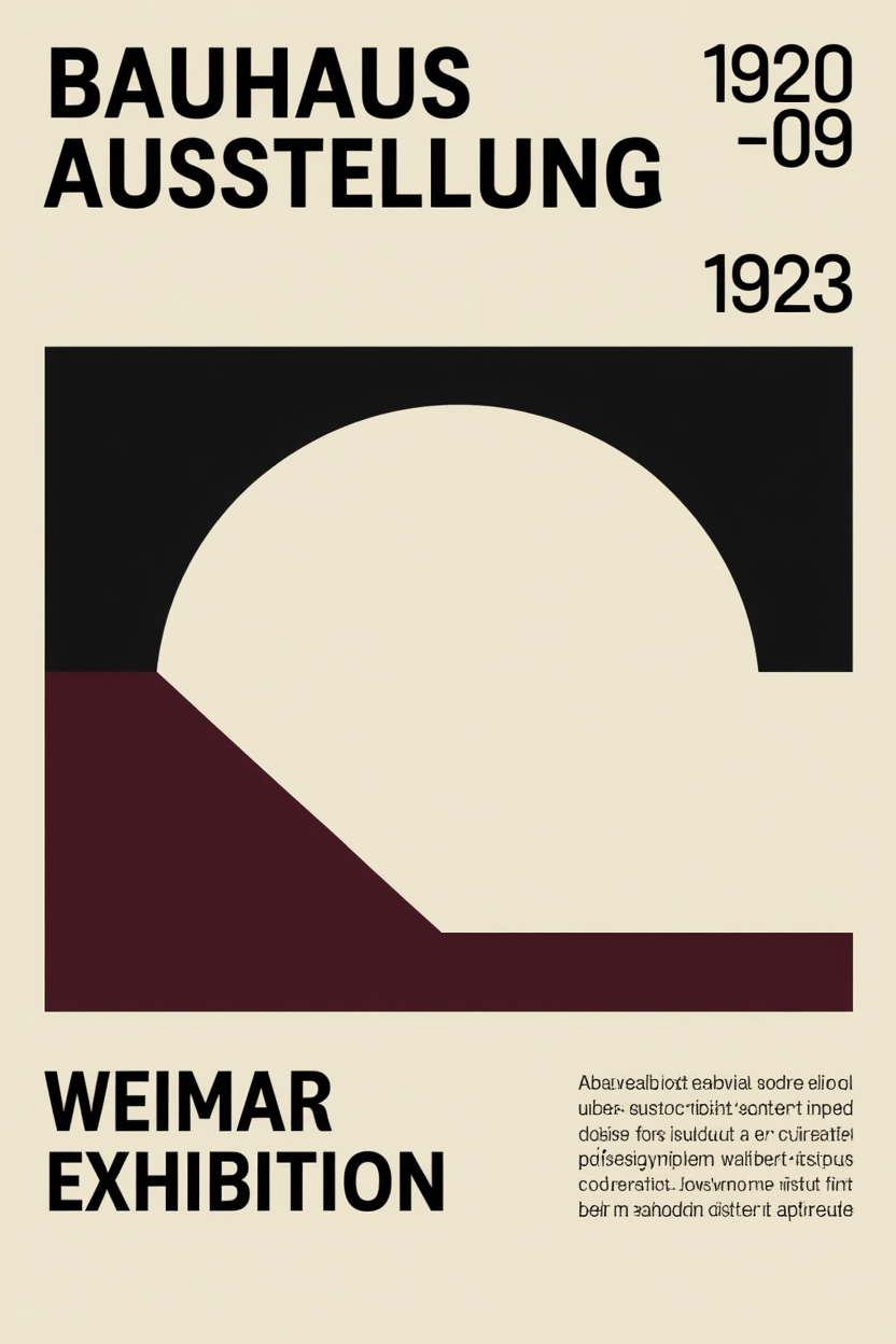 Set of 2 Bauhaus Ausstellung 1923 – Weimar Exhibition Poster Prints - Hakyarts