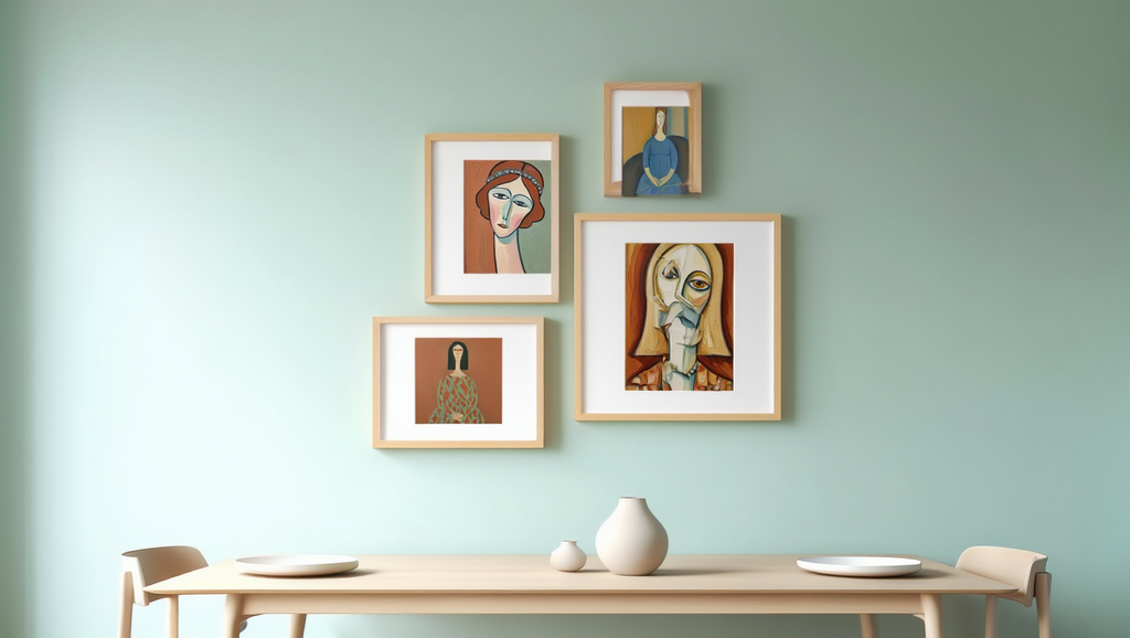 Modigliani Silhouettes – Expressionist Portrait Print