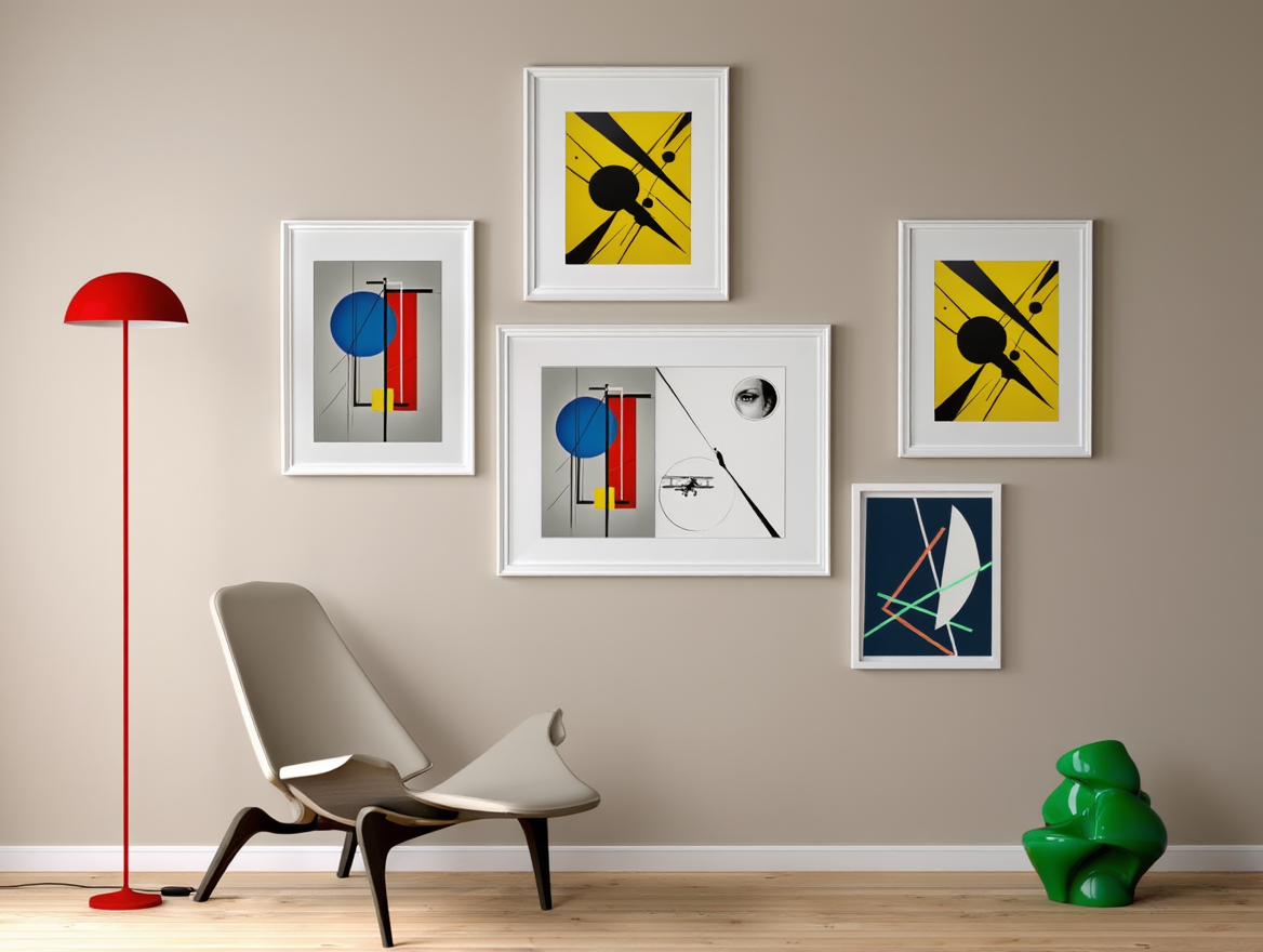 László Moholy-Nagy – 4 Prints | Modernist Bauhaus Art Collection