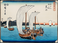 Sail Boats by Utagawa Hiroshige II – Japanese Ukiyo-e Art Print - Hakyarts