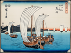 Sail Boats by Utagawa Hiroshige II – Japanese Ukiyo-e Art Print - Hakyarts