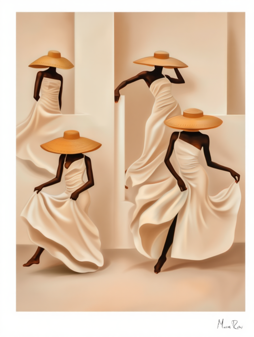 Scandinavian Neutral Gallery Wall – 6 Contemporary Art Prints