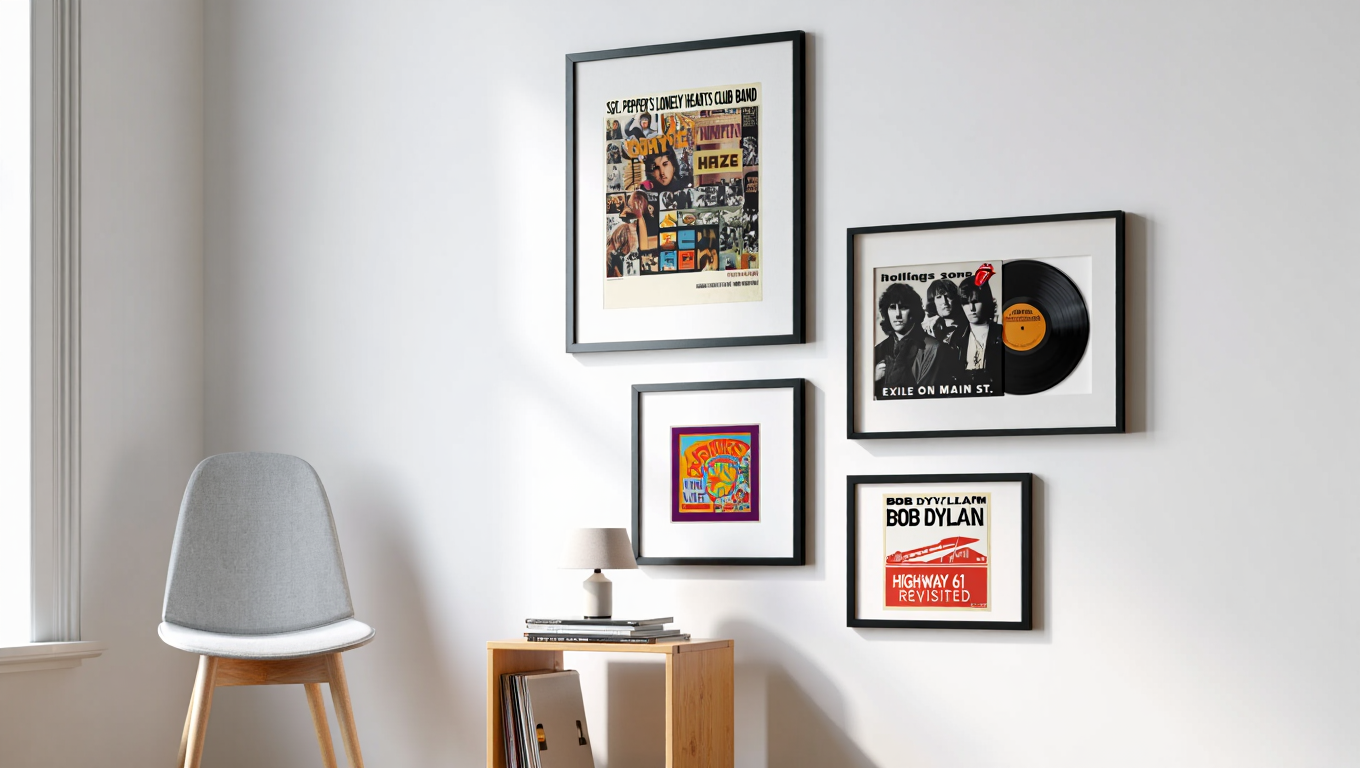 Retro Rhythms – 4-Piece Music Band Wall Art Set