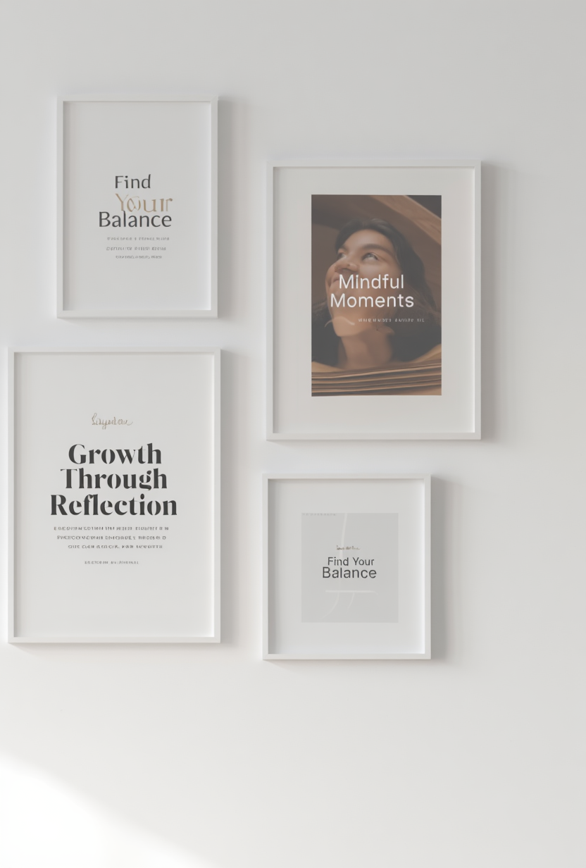 Body, Soul & Mind Art – Office Set of 4