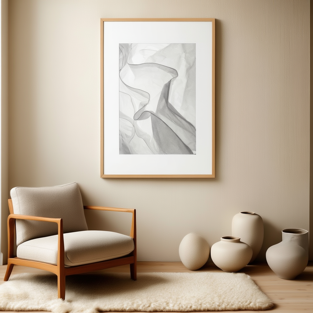 Contemporary Abstract Smokey Poster