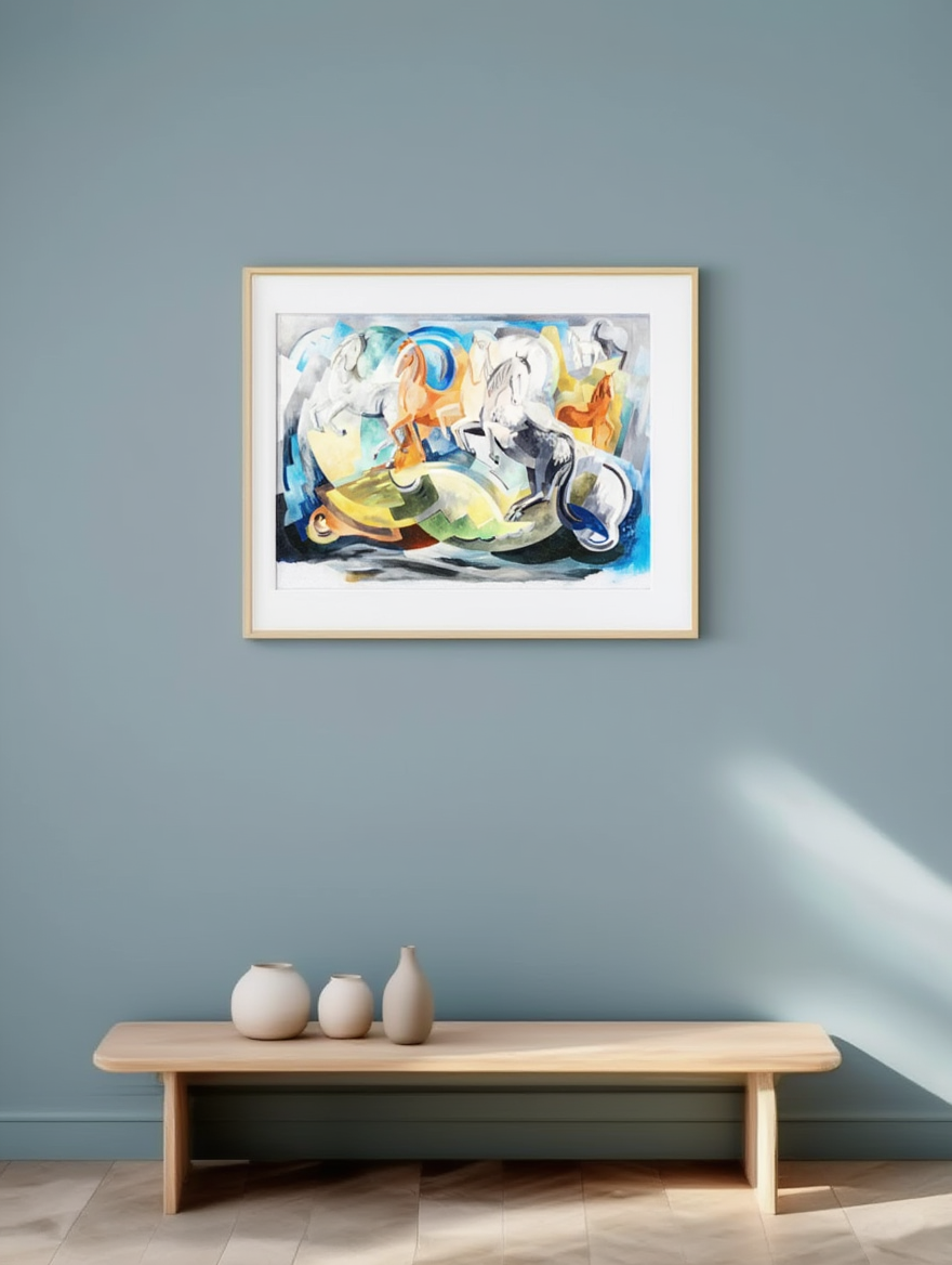 Achill Horses – Mainie Jellett (1941) | Irish Modernist Abstract Art Print